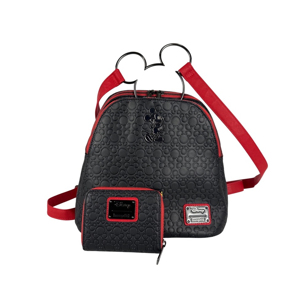 LOUNGEFLY Disney Mickey Mouse‎ purse & wallet Black Red Bag